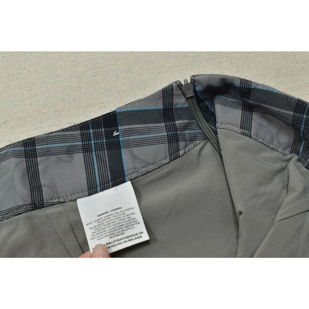 Nike Golf Dri-Fit Skort Size 14 Gray Plaid Swirl Pattern Active Athletic Golf